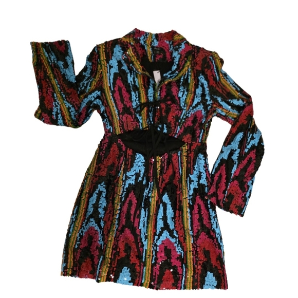 Nasty Gal Vibrant Sequin Mini Dress NWT SIze 6 - Picture 9 of 17